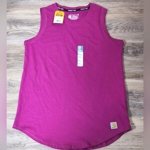 Carhartt Force Relaxed Fit Midweight Magenta Tank Size Small - New With Tags